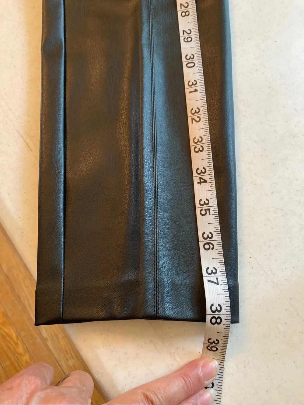 Zara Black Faux Leather Slim Leggings - Picture 10 of 10